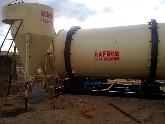 新疆沙子烘干机安装现场